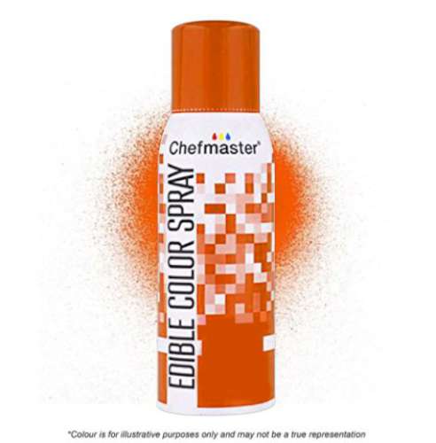 Chefmaster Edible Spray Colour - Orange - Click Image to Close